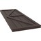 Ekena Millwork Americraft 5-Board Wood 2 Equal Panel Frmd Board-n-Batten Shutters w/Dbl Z-Bar, ARW102BF518X77TBH, PR ARW102BF518X77TBH - alternate 5